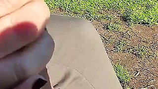 Flashing My Cock in Front a Eveyone in a Public Park and My Stepdaugher Helps Me Cumshot - Real Sex Risky