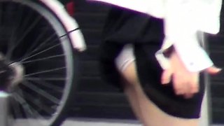 Japanese babe squatting