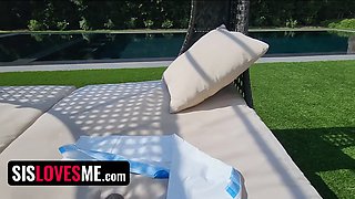 Step sister in law and her bff Harley King & Mira Monroe seduce young stud for taboo 3 way - sislovesme