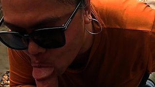 Public blow job at the beach Almost get caught