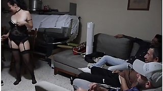 Wife Getting Naked In Striptease For Me And My Friends