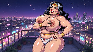 BBW Superwoman Rooftop Animation