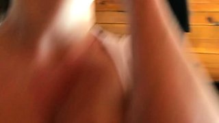 Blue eyed redhead amateur babe fucking pov
