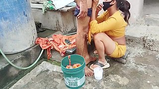 The Indian Stepsister Was Washing Clothes When She Got Wet Pussy Seeing Stepbrothers Fat Dick
