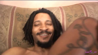 Ethereal Black Beauty Jade Stone Reaches Her BBC Soulmate After a Long High Heels Walk.