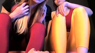 Blond amateurs first anal in threesome fuck