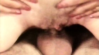 Sexy blonde with hairy cunny doing deep throat vintage style