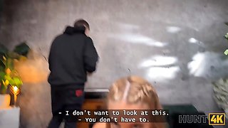 Hunt4k. blonde sweetheart used her huge natural boobs to get back on her boyfriend