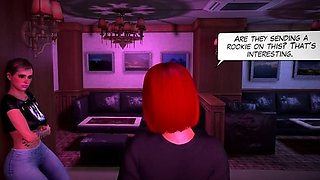 Foxy 3D Superwoman bounces up and down on a cock