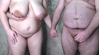 Married MILF wife taking big creampie inside her pussy in standing doggystyle position - Milky Mari