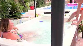 Busty MILF Teases And Plays In Hot Tub With Sam Bourne