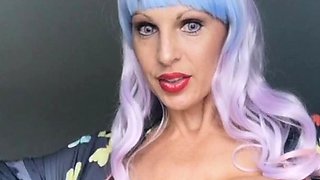 Big Boobed Blonde Masturbates With A Dildo In The Bathroom