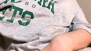 Amateur young teen solo masturbation on her livingroom