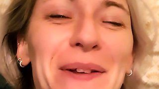 Fiery mature amateur busty blonde solo pussy toying