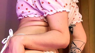 Curly Blonde Teen Records Solo Dildo Masturbation More at