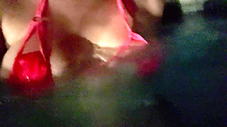 Artemisia Love Sexy Micro Bikini in the Jacuzzi Late at Night