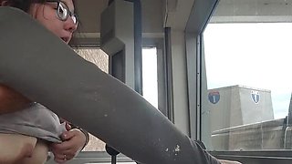 Asian teen Kimiko Fox rips boxers for rough lunch break fuck at work