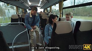 Hunt4k. hot bus porno with enormous titty dark haired