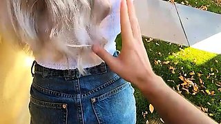 Blonde Blowjob Outdoor