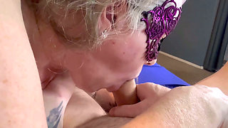 Amateur wife gives great head and swallows cum - limited audio