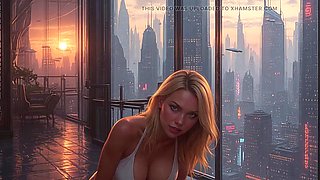 Cloud Level Olivia in the Future Sexy Teasing Showing Her Big Cleavage Part 2