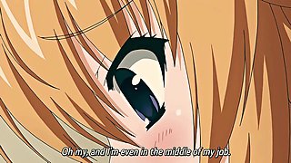 Hot blonde with huge boobs fuckes with a horny old guy, while her boyfriend is waiting for her