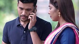 Indian pair celebrating their anniversary in bedroom