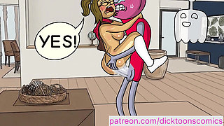 Everyone has fucked Eileen except Benson, He fucks her and cums inside. - regular show cartoon parody