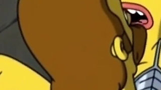 Slut in Chains Takes His Cum. Erotic Fantasy. Cartoon Parody of the Simpsons