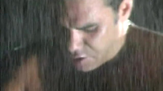 Blond with Round Ass Gets Rough Doggystyle During Rainstorm