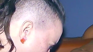 Girl with Shaved Head Sucks and Fucks BBC Druff Bandit