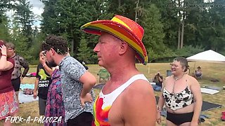 Lesbian Outdoor Orgy on Stage - Fuck-A-Palooza Festival Squirting Show