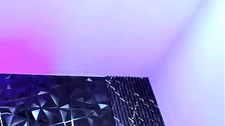 Tattood shemale tranny plays with ass during masturbation