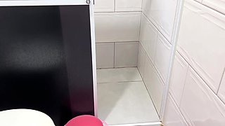 Street beggar girl getting help from the random guy and returns the favour