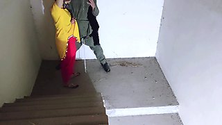 Meet My Mischievous Stepsister-in-law on Stairs