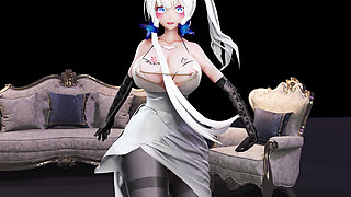 Brilliant - Marionette Black Silk Pantyhose Elegant Double Ponytail Anal Plug Nipple Chain Pussy Thrusting