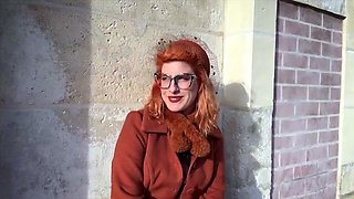 Big boob redhead sucks and fucks a big cock