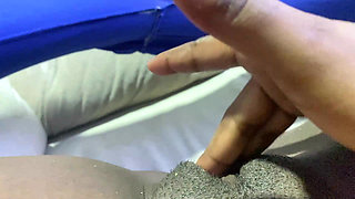 Stepmom masturbates with her tight pats