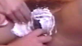 Brunette Babe Gets Hairy Pussy Shaved in Steamy Bathtub Fetish