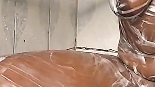 Masturbating Her Pussy in the Bathing Room