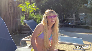 BJRAW Blonde spinner Lilly Bell gets a HUGE facial