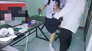 Thai Teen Student Crying Fuck in School Uniform - Homemade 4K Sex
