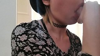 Wet Teen Dildo Blowjob