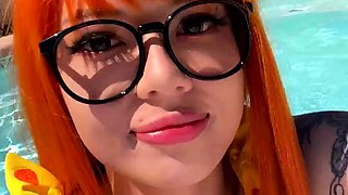 Great Big Boobs On Masturbating Redhead