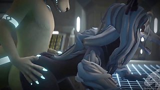 Epic furry animation features internal ejaculation and massive cumshot