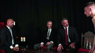 Masonic gay mounts ENORMOUS butt plug!