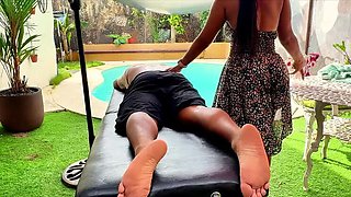 Horny Stepmother Tricked Me - Happy Ending Massage with Big Ass MILF