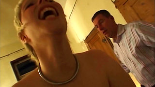 Bound Blonde Beauty in Intense BDSM Rope Play