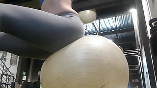 Horny Girl Squirt Naked at the Gym