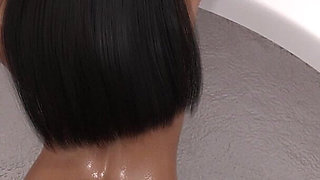 Grandma's House 28: Aiko's Nude Massage to Tub Anal Pound